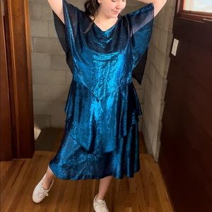 Vintage 80s metallic cocktail dress | sparkly NYE